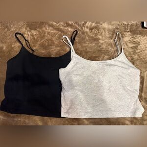 Women's Black and Gray Camisole Tops